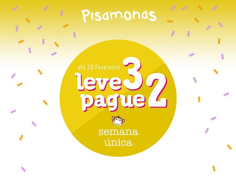 Promoção Leve 3, Pague 2 Pisamonas Leve 3, Pague Pisamonas 2019