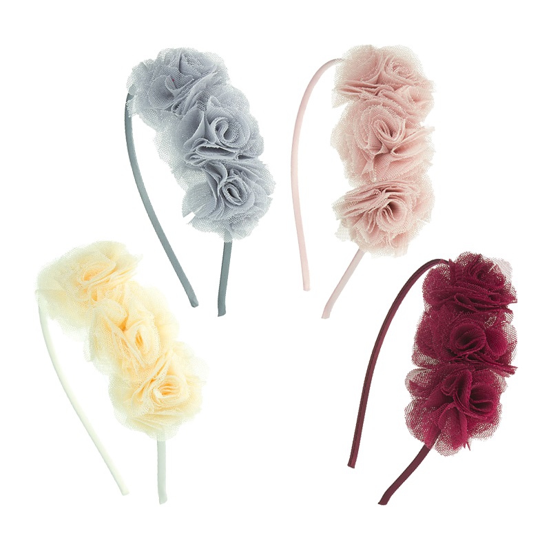 Bandolete flores tule Acessórios Cabelo Pisamonas Bandolete flores tule Pisamonas