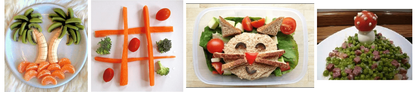 Apresentações divertidas para a comida dos seus filhos Apresentações divertidas para a comida dos seus filhos